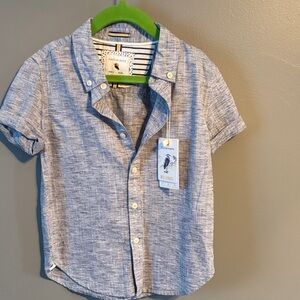 Cactus Blue Button Down Kids Shirt